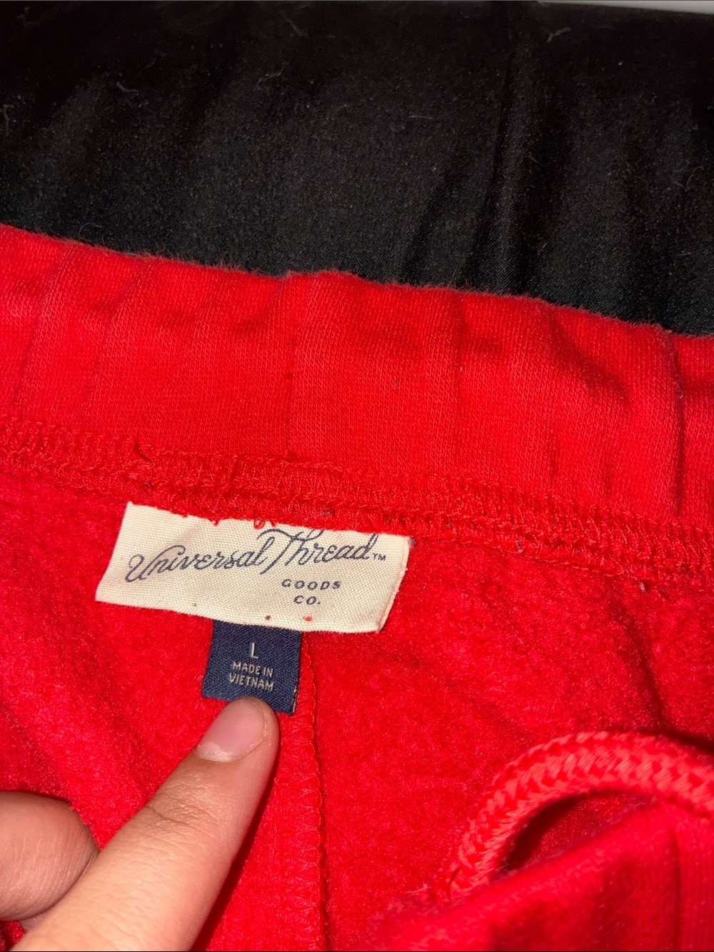 Universal Thread Red Lounge Sweatpants with Script Tag - Picture 3 of 3